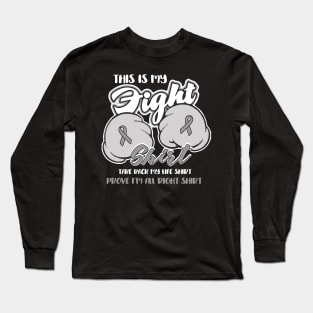 this is my fight brain cancer shirt Long Sleeve T-Shirt